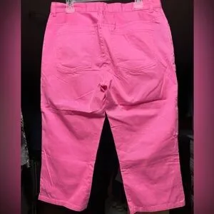 Chaps | Pants & Jumpsuits | Chaps Womens Bright Pink Straight Leg Capri ...
